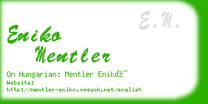 eniko mentler business card